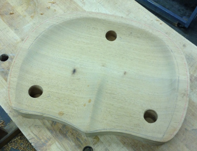 Areas to be Shaped After Glue-Up
